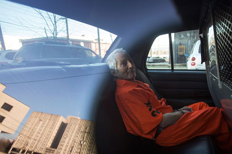  Robert Durst, the estranged scion of a New York real estate family who has long been a suspect in several murders, in the back of a police car in New Orleans, March 17, 2015.  Nearly four decades after his wifeÕs abrupt disappearance cast a cloud of suspicion that would make his case one of the most notorious in the country, Durst was sentenced on Thursday, Oct. 14, 2021, to life in prison for the execution-style killing in 2000 of a close confidante.