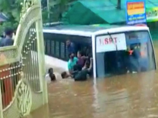 Kerala flood KSRTC bus