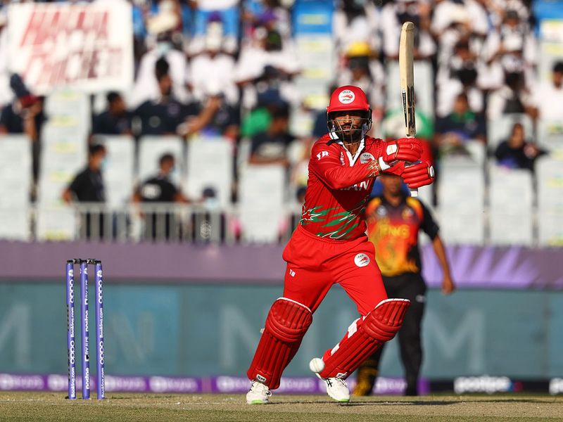 the Cricket Twenty20 World Cup first round match between Oman and Papua New Guinea in Muscat, Oman