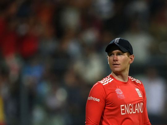 England's Eoin Morgan looks on after defeat in the 2016 T20 World Cup final against West Indies