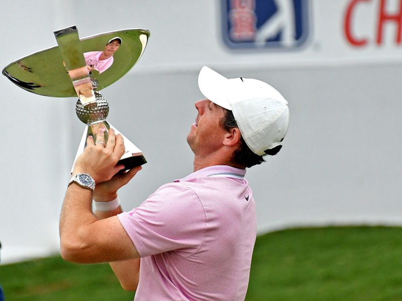 2019 Tour Championship - McIlroy won the Tour Championship and the FedEx Cup for the second time in his career with a final round 66 leaving him four shots clear of second-placed Xander Schauffele. His win was made more remarkable because he started the tournament five shots behind Justin Thomas after a rule change which awarded players a starting score based on their FedEx Cup rank, which descended from -10 for the leader, down to level par for players ranked 26-30.