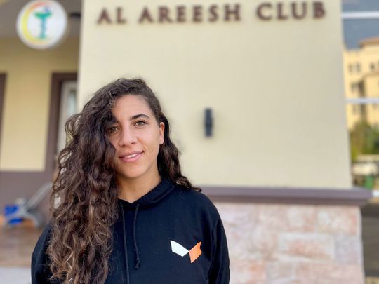 Egyptian squash star Kanzy Emad El Dafrawy at the Al Areesh Club