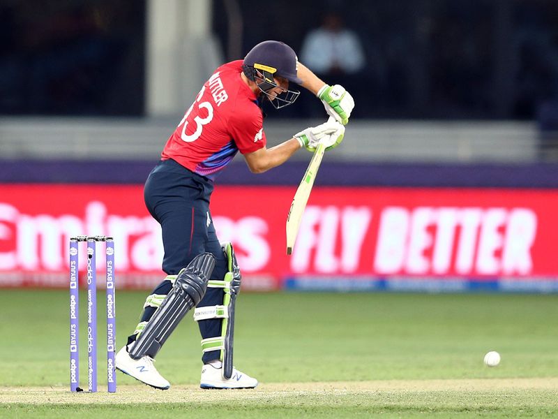 England's Jos Buttler in action 