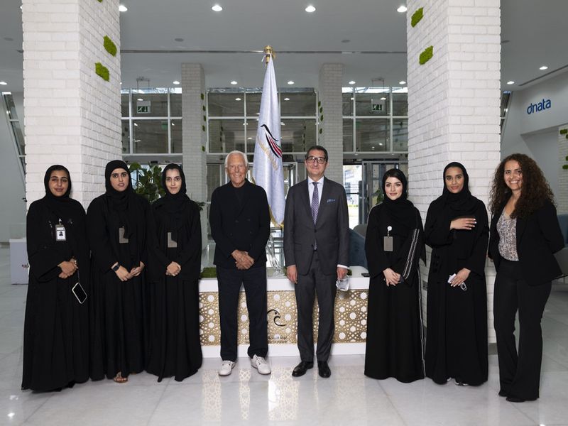 Giorgio Armani at the General Directorate of Residency and Foreigners Affairs in Al Jafaliya