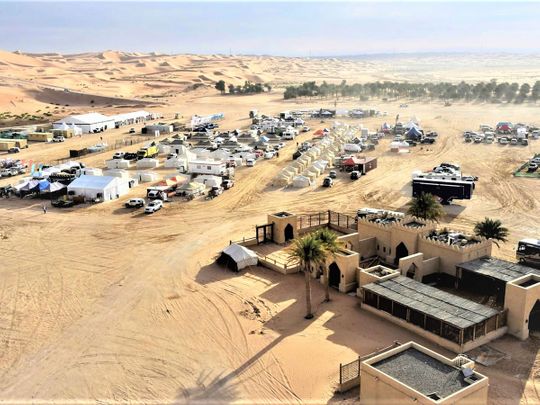 The Abu Dhabi Desert Challenge village is taking shape
