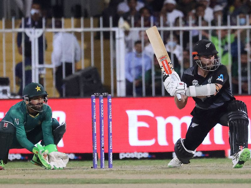 New Zealand's captain Kane Williamson went for 25 against Pakistan in Sharjah