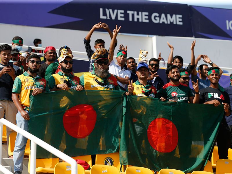 Bangladesh fans out in force at Zayed Cricket Stadium