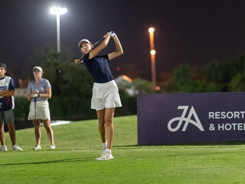 Chiara Noja in action at the Dubai Moonlight Classic
