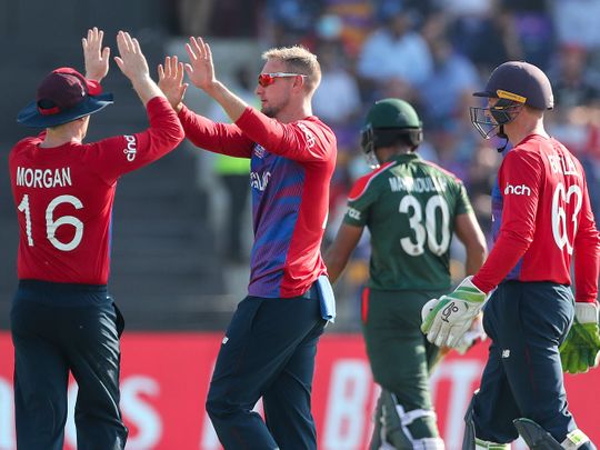 England are in  against Bangladesh in Abu Dhabifull control