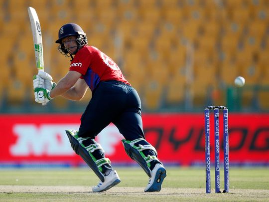 England's Jos Buttler in action