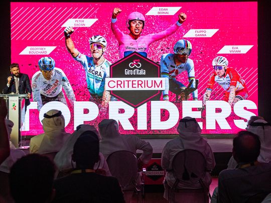 The race at Expo 2020 will see riders take on a criterium circuit in the shape of the Giro d’Italia’s ‘Amore Infinito’ infinity symbol