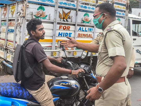 Bengal bike policeman