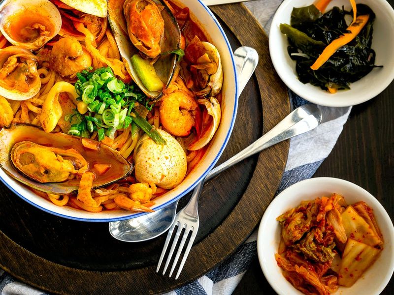 Kimchi with seafood soup from pexels.com