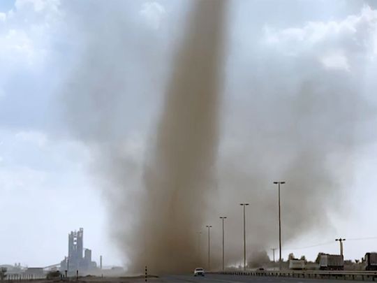 Tornado in Ras Al Khaimah on Wednesday, October 28, 2021.