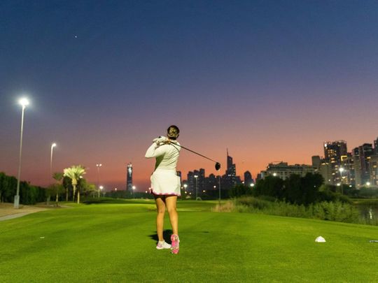 Alison Muirhead in action at Dubai Moonlight Classic