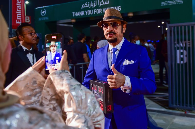 Gulshan Grover, Bollywood actor,  at the red carpet arrives for the Filmfare Middle East Achievers Night in Meydan on Thursday. 28th October 2021. Photo: Ahmed Ramzan/ Gulf News