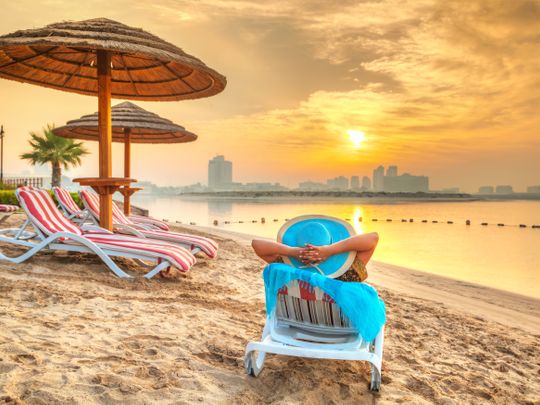 Dubai beach stock image