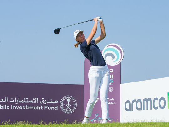 Chiara Noja in action at the Aramco Saudi Ladies International 