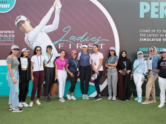 Ladies European Tour star Alsion Lee held at putting clinic for the Ladies First Club Powered by Aramco at Royal Greens Golf & Country Club