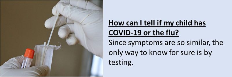 How can I tell if my child has COVID-19 or the flu?