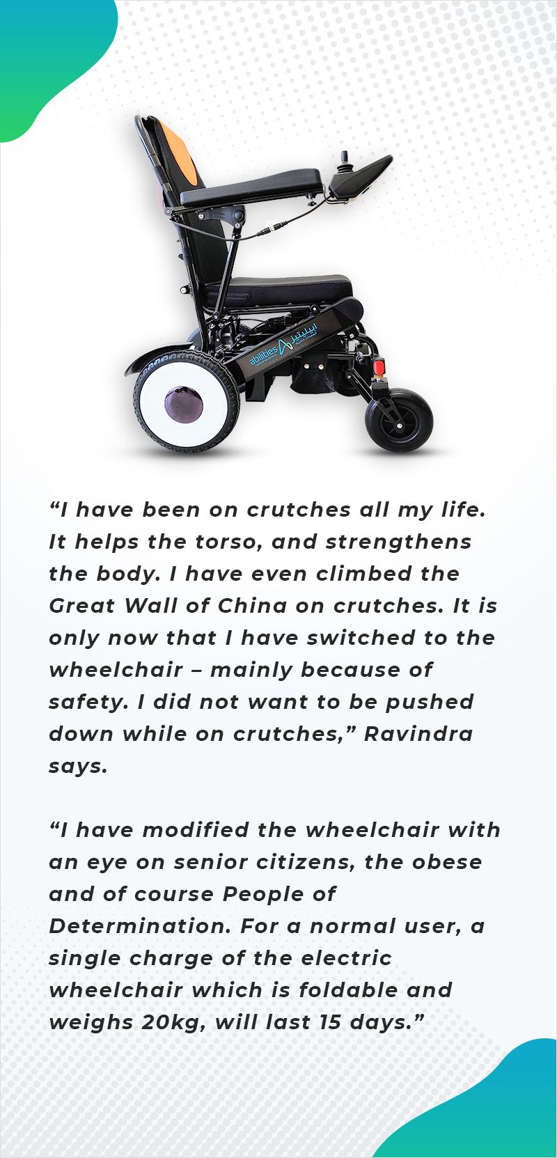 Ravindra wheelchair