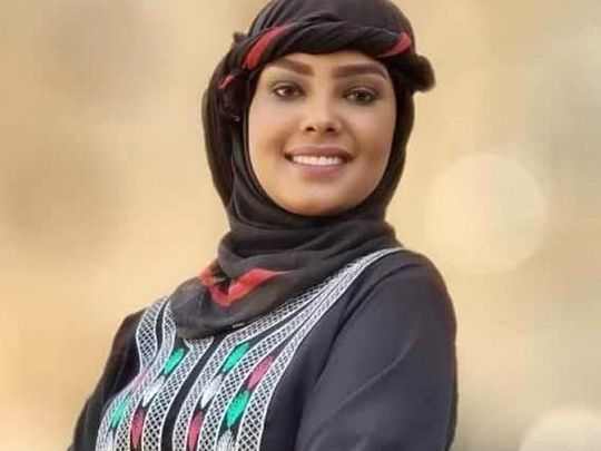 Yemeni fashion model Entissar Al Hammadi