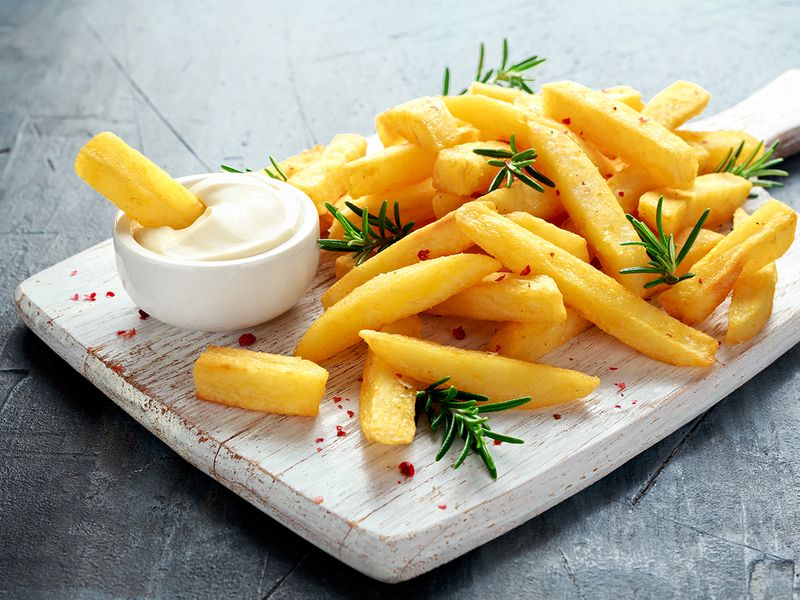 Potato fries with homemade mayonnaise