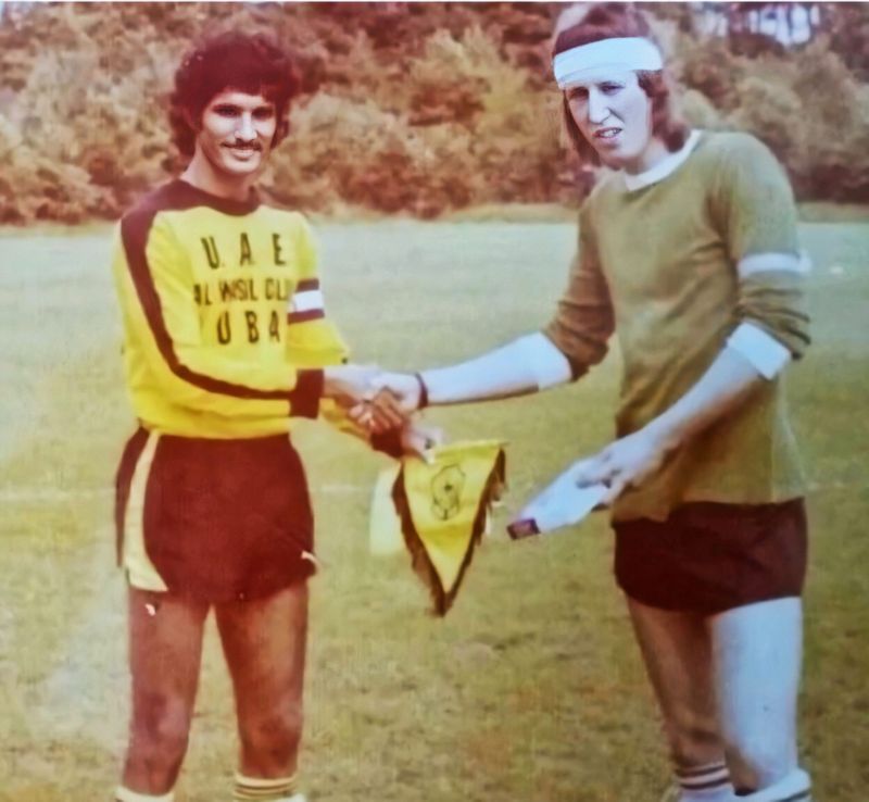 Captain of Al Wasl football team during a friendly match in the 1980s-1636887579642