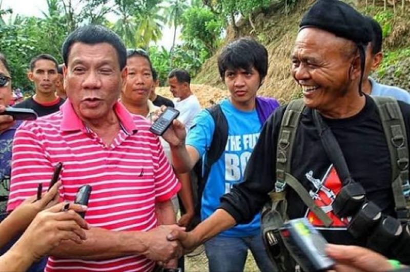Duterte with an NPA commander