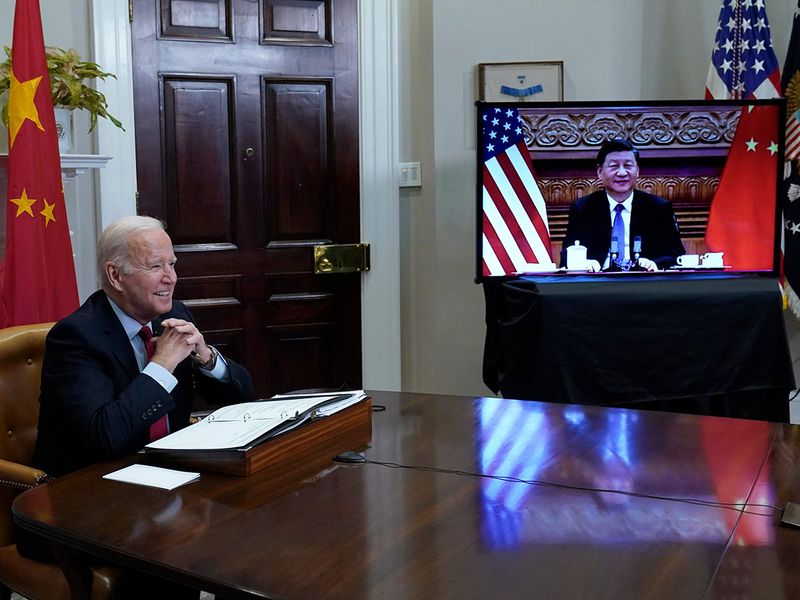 President Joe Biden with Chinese President Xi Jinping