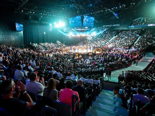 More than 10,000 fans attended the main event at UFC 267 on Yas Island