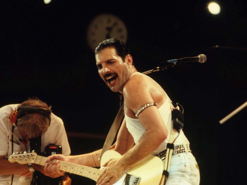 Lead singer of Queen Freddie Mercury