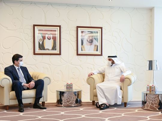 Sheikh Maktoum receives France’s Minister of Economy and Finance at Expo