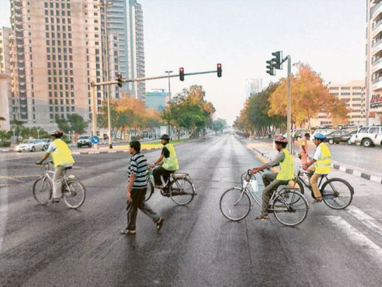 File photo of cyclists in Dubai