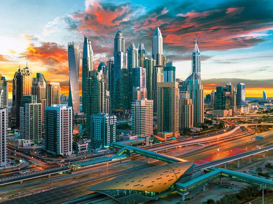 STOCK Dubai skyline property
