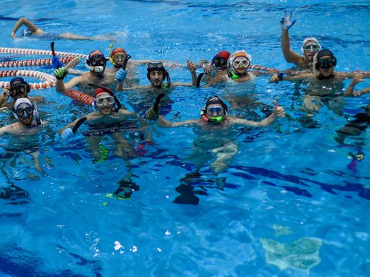 The Cleopatra Underwater Hockey Club in Dubai - known as the Pirates