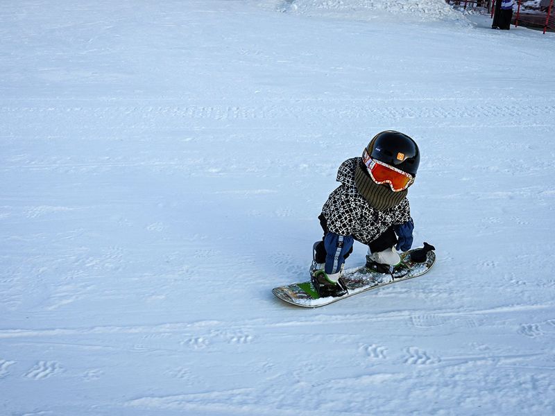 Snowboarding baby