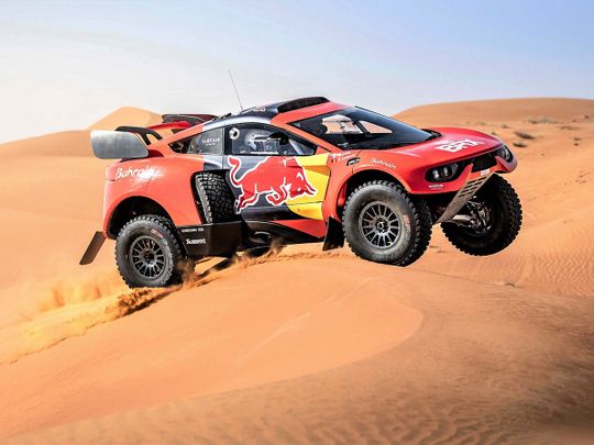 Sebastien Loeb at the wheel of the BRX Prodrive Hunter T1+ to udergo pre-Dakar Rally testing in the UAE