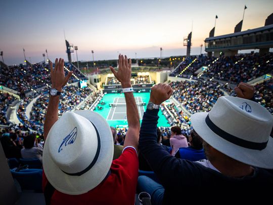Fans can win signed merchandise at the Mubadala World Tennis Championship