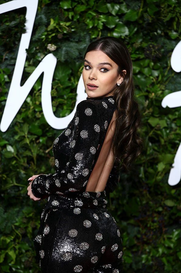 Hailee Steinfeld poses for photographers upon arrival at the The Fashion Awards.