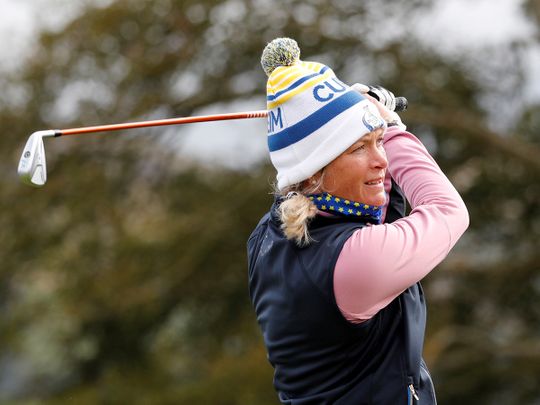 Pettersen in action at the Solheim Cup