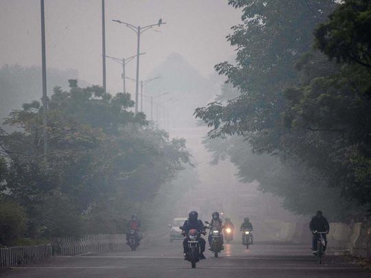 Delhi air pollution smog