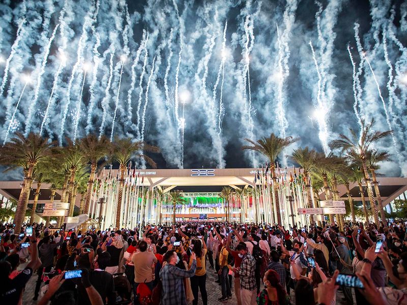 Expo 2020 Dubai fireworks