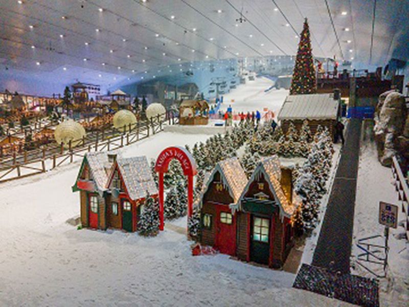Santa's village at Ski Dubai
