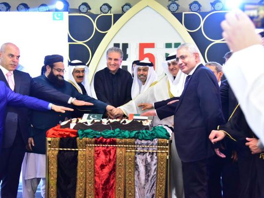 The ceremony was attended by Pakistan Foreign Minister Shah Mehmood Qureshi, UAE Ambassador Hamad Obaid Al Zaabi and other The ceremony was attended by senior officials.
