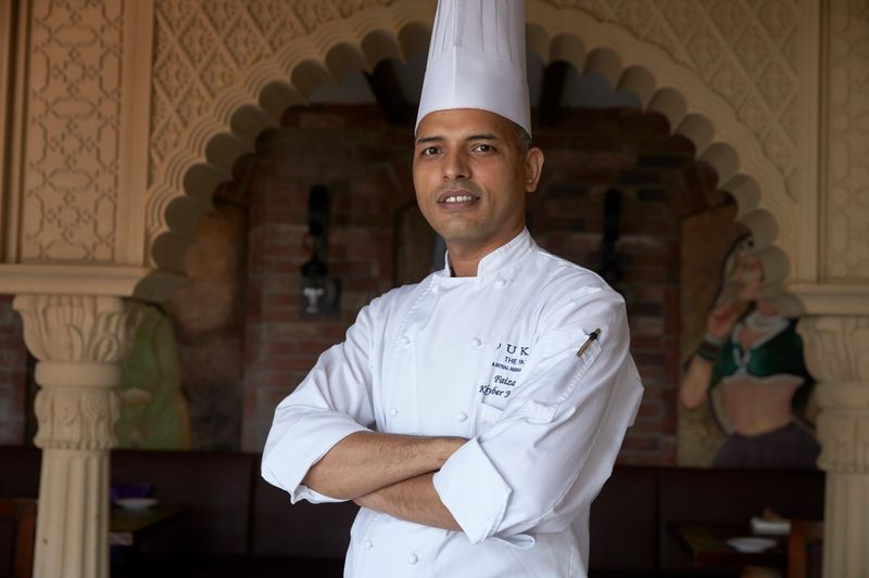 Head chef Faizan Ali at Khyber, Dukes the Palm, Dubai 