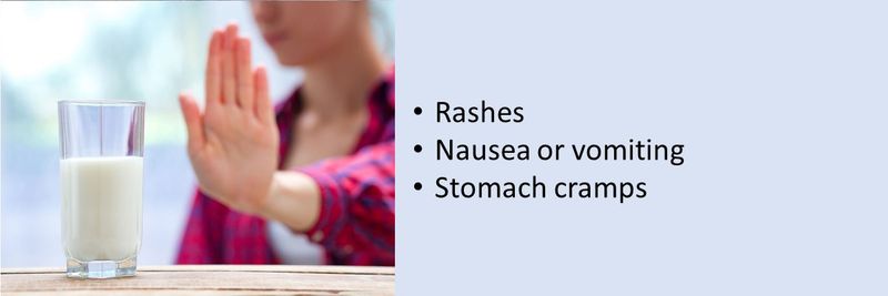 Symptoms of Lactose intolerance