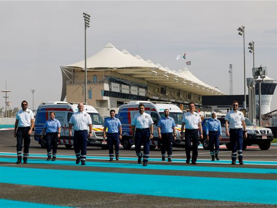 The National Ambulance staff will be on hand at the Abu Dhabi Grand Prix