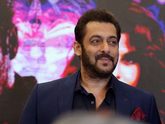 Bollywood actor, Salman Khan speaks during a press conference in Riyadh, Saudi Arabia, December 9, 2021. REUTERS/Ahmed Yosri.