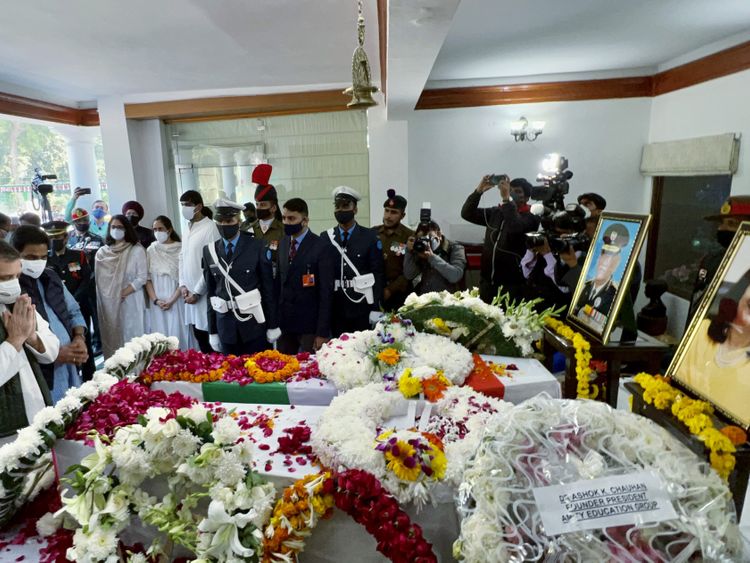 Indian defence chief Rawat cremated in televised military funeral ...